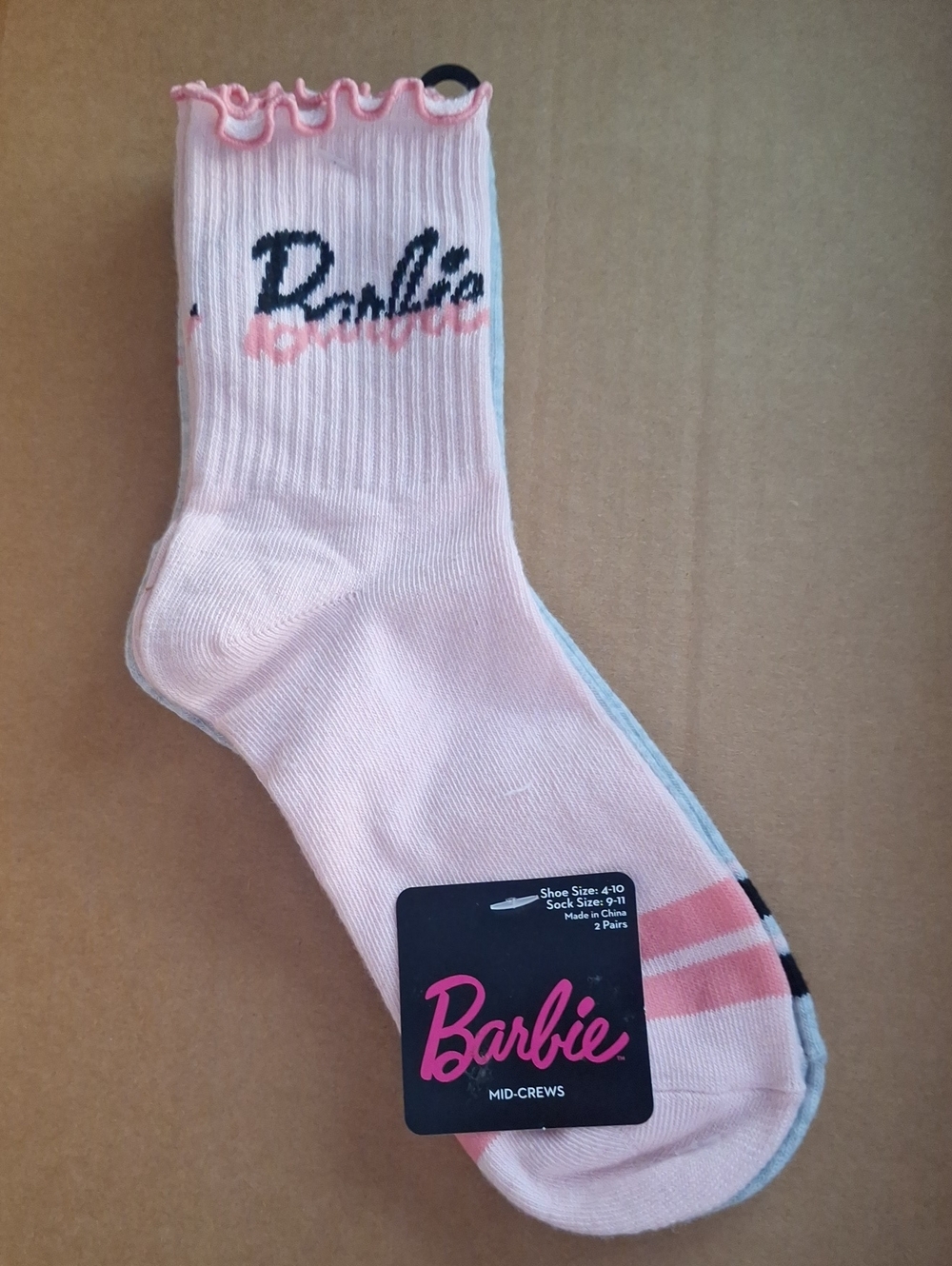 Barbie Pink Mid-Crew Socks for Men